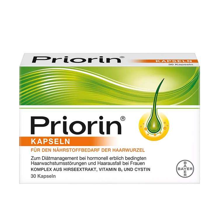 کپسول ضد ریزش مو ارثی و هورمونی پریورین بایر 120 عددی